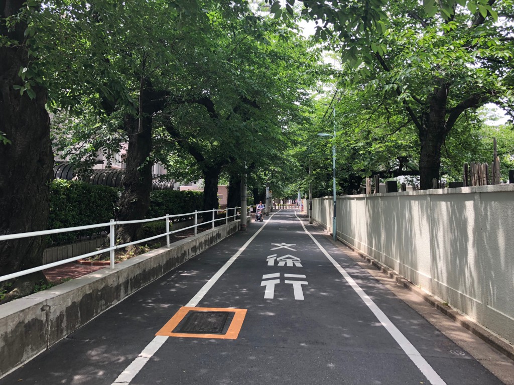 西福寺沿いの緑道